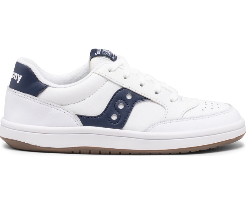 Tenis Saucony Jazz Court Niños Blancos Azul Marino | México 812YXFU